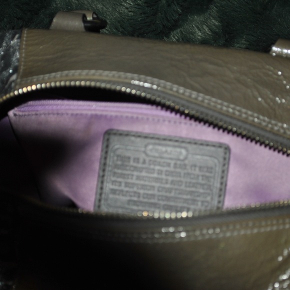 Coach Metallic Gray Leopard Shoulder Bag - Picture 3 of 11